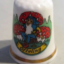 Vingerhoed kabouter + paddenstoelen