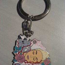 Sleutelhanger doornroosje met diamant