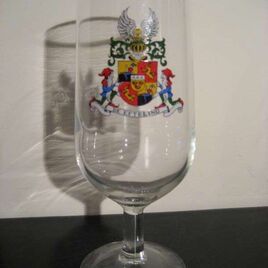 Bierglas met wampenschil (+ gouden rand)