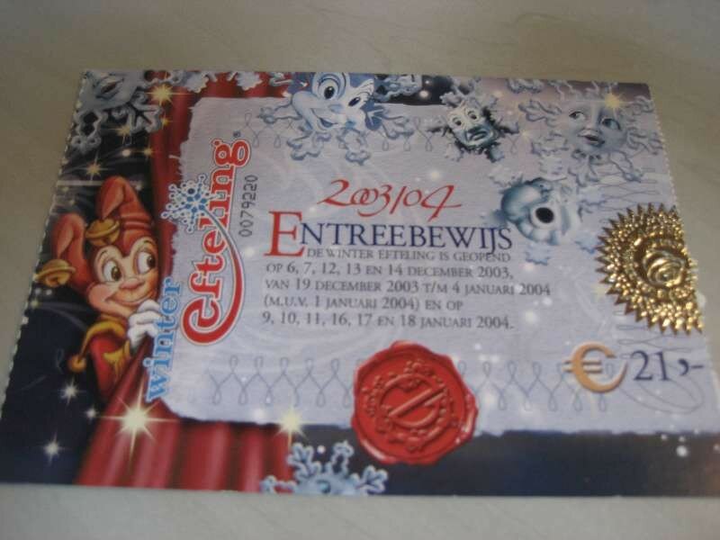 Entreeticket 2003/2004 winter efteling