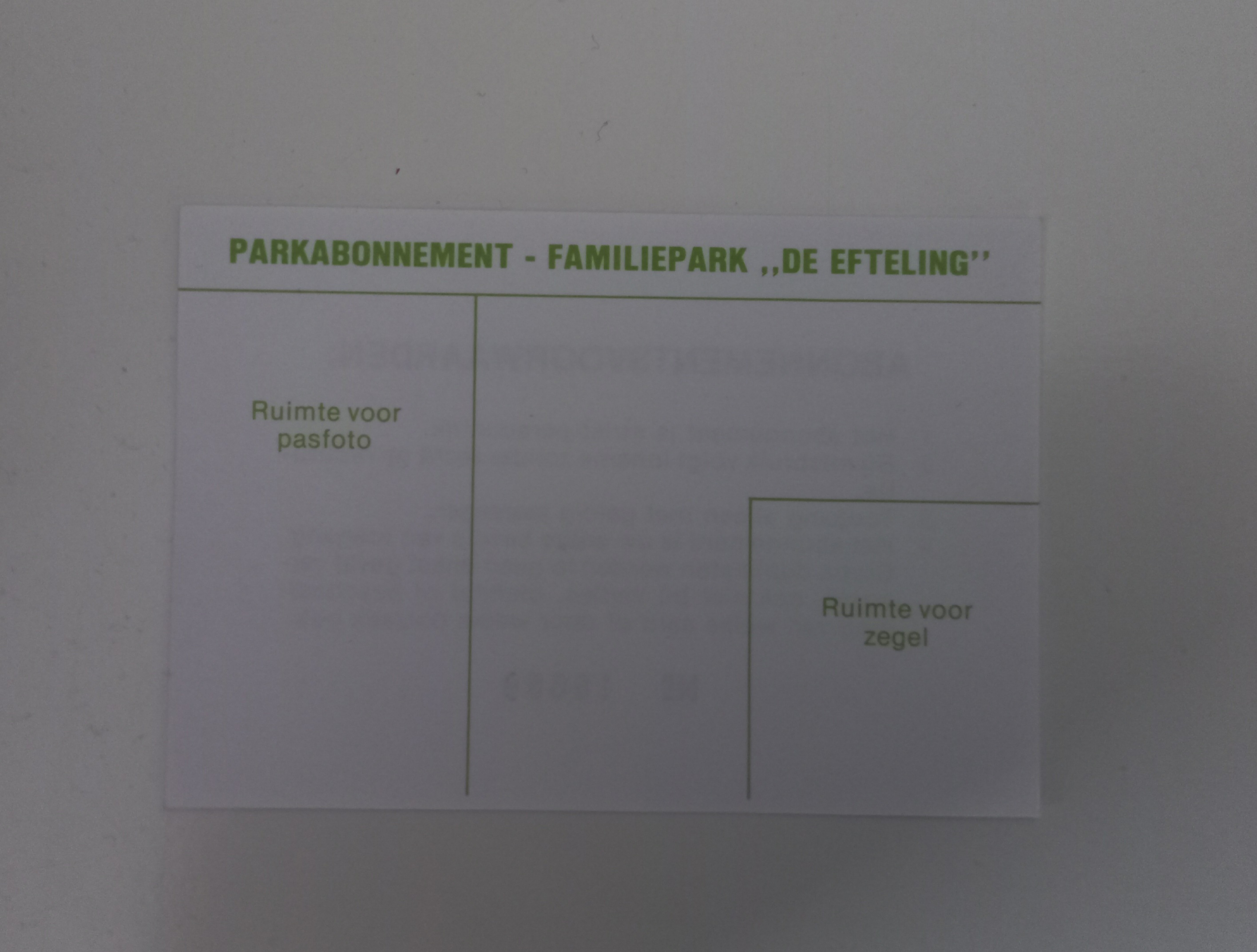 Park abonnement 1984